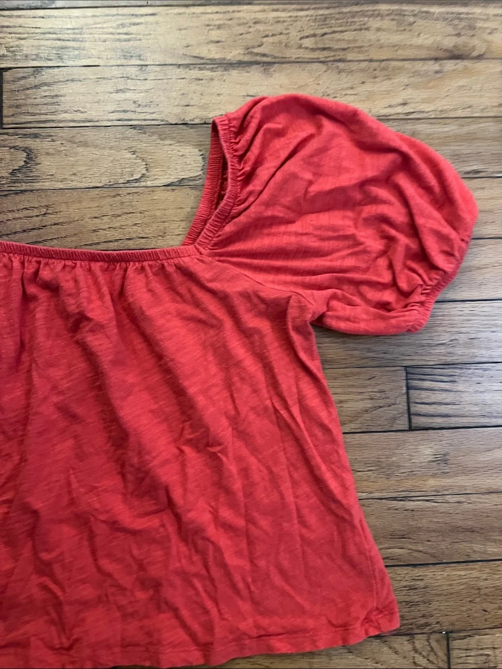 Old Navy Women's Puff Sleeve Top in Red, Medium
